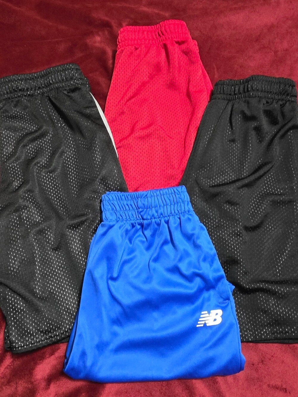 6 Pair Of Boy's Mesh Athletic Shorts with pockets
